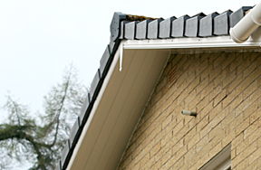 Bargeboard on eaves of house with dry verge